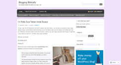 Desktop Screenshot of bloggingbiblically.wordpress.com