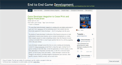 Desktop Screenshot of endtoendgamedevelopment.wordpress.com