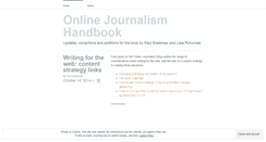 Desktop Screenshot of onlinejournalismhandbook.wordpress.com