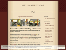 Tablet Screenshot of bibliogalilei.wordpress.com