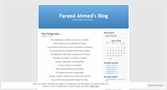 Desktop Screenshot of fareedahmed.wordpress.com