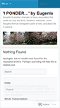 Mobile Screenshot of ipondereugenia.wordpress.com