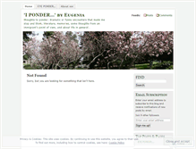 Tablet Screenshot of ipondereugenia.wordpress.com