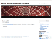 Tablet Screenshot of millionpounddrop.wordpress.com
