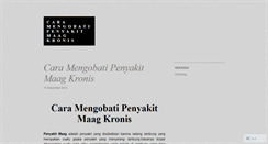 Desktop Screenshot of caramengobatipenyakitmaagkronis.wordpress.com
