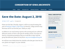 Tablet Screenshot of iowaarchivists.wordpress.com