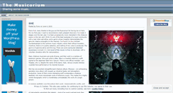 Desktop Screenshot of musicorium.wordpress.com