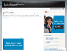 Tablet Screenshot of creativecoachingconcepts.wordpress.com