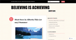 Desktop Screenshot of believingisachieving.wordpress.com