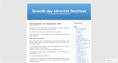 Desktop Screenshot of adventistdoctrines.wordpress.com