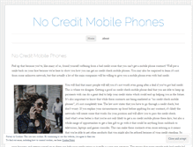Tablet Screenshot of nocreditmobilephone.wordpress.com
