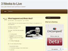 Tablet Screenshot of 3weekstolive.wordpress.com