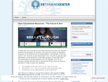 Tablet Screenshot of edtrainingcenter.wordpress.com