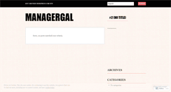 Desktop Screenshot of managergal.wordpress.com