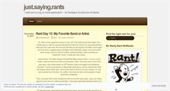 Desktop Screenshot of justsayingrants.wordpress.com