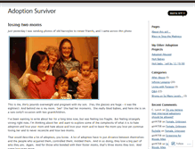Tablet Screenshot of adoptionsurvivor.wordpress.com