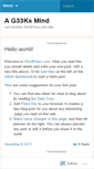 Mobile Screenshot of ageeksmind.wordpress.com