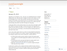Tablet Screenshot of cassielosesweight.wordpress.com