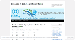 Desktop Screenshot of embajadaeeuuenbolivia.wordpress.com