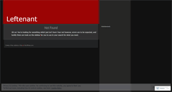 Desktop Screenshot of leftenant.wordpress.com