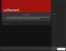 Tablet Screenshot of leftenant.wordpress.com