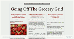 Desktop Screenshot of goingoffthegrocerygrid.wordpress.com