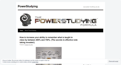 Desktop Screenshot of powerstudying.wordpress.com
