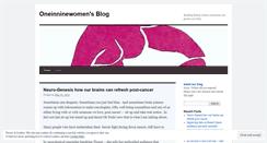 Desktop Screenshot of oneinninewomen.wordpress.com