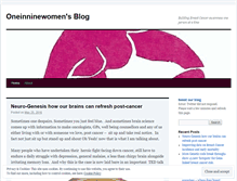 Tablet Screenshot of oneinninewomen.wordpress.com