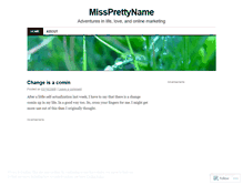 Tablet Screenshot of missprettyname.wordpress.com