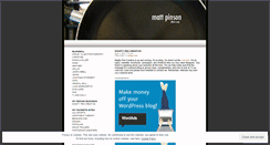 Desktop Screenshot of mattpinson.wordpress.com