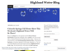 Tablet Screenshot of highlandwater.wordpress.com