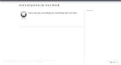 Desktop Screenshot of niccotynne.wordpress.com