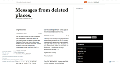 Desktop Screenshot of messagesfromdeletedplaces.wordpress.com