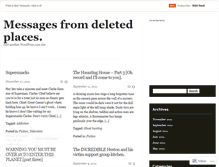 Tablet Screenshot of messagesfromdeletedplaces.wordpress.com