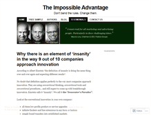 Tablet Screenshot of impossibleadvantage.wordpress.com