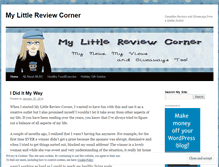 Tablet Screenshot of mylittlereviewcorner.wordpress.com