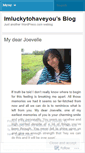 Mobile Screenshot of imluckytohaveyou.wordpress.com