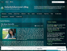 Tablet Screenshot of imluckytohaveyou.wordpress.com