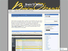 Tablet Screenshot of brainobeast.wordpress.com