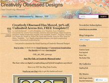 Tablet Screenshot of creativelyobsessed.wordpress.com