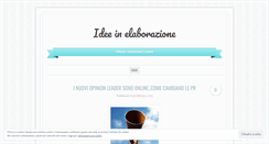 Desktop Screenshot of ideeinprogresso.wordpress.com