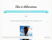 Tablet Screenshot of ideeinprogresso.wordpress.com