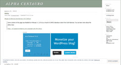Desktop Screenshot of alphacentauro.wordpress.com