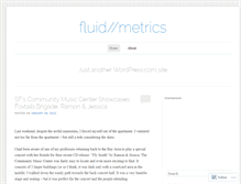 Tablet Screenshot of fluidmetrics.wordpress.com