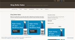 Desktop Screenshot of gregsettersales.wordpress.com