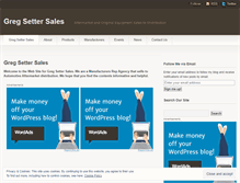 Tablet Screenshot of gregsettersales.wordpress.com