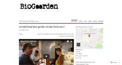 Desktop Screenshot of biogaarden.wordpress.com