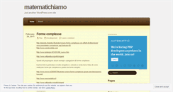 Desktop Screenshot of matematichiamo.wordpress.com