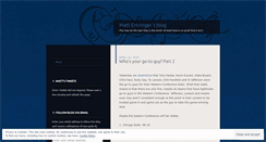 Desktop Screenshot of mattentringer.wordpress.com
